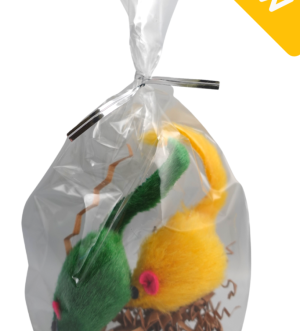 Spring Fling Furry Mice with Rattle Sound Cat Toy