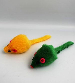 Spring Fling Furry Mice with Rattle Sound Cat Toy